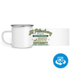 Кружка металлическая белая (круговая запечатка)