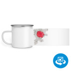 Кружка металлическая белая (круговая запечатка)