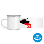 Кружка металлическая белая (круговая запечатка)