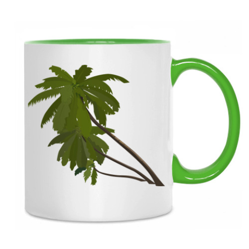 Кружка с принтом пальмы