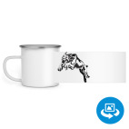 Кружка металлическая белая (круговая запечатка)