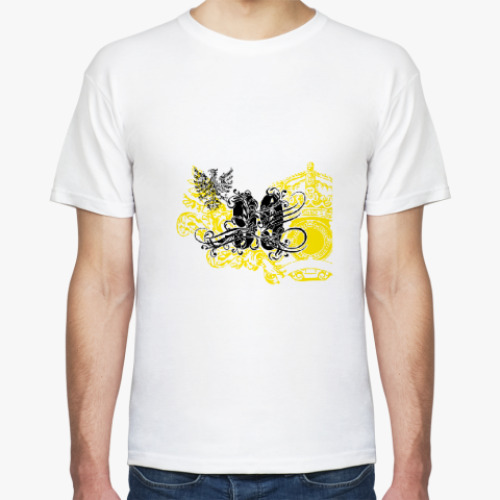 Футболка с принтом Золотые завихрения