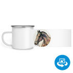 Кружка металлическая белая (круговая запечатка)