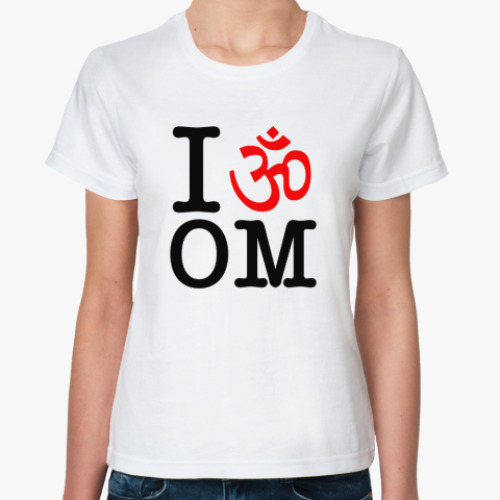 Классическая футболка с принтом OM