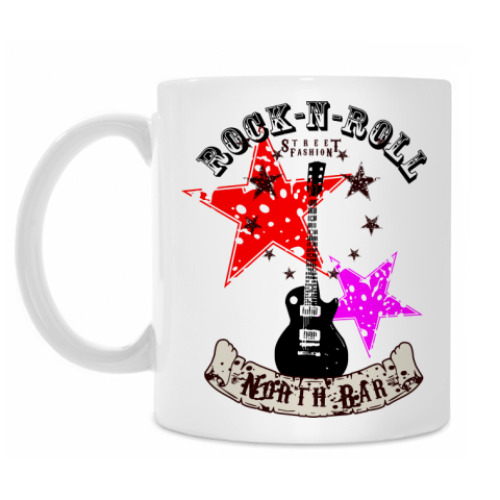 Кружка с принтом Рок н Ролл