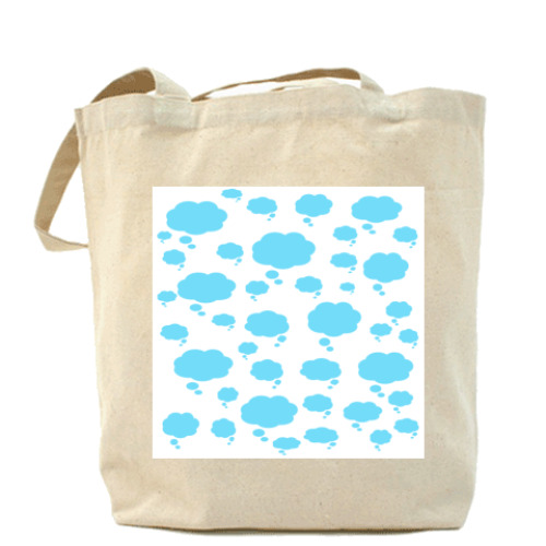 Сумка шоппер с принтом  'Облака'