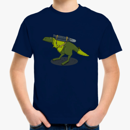 Детская футболка Тираннозавр-путешественник