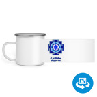 Кружка металлическая белая (круговая запечатка)