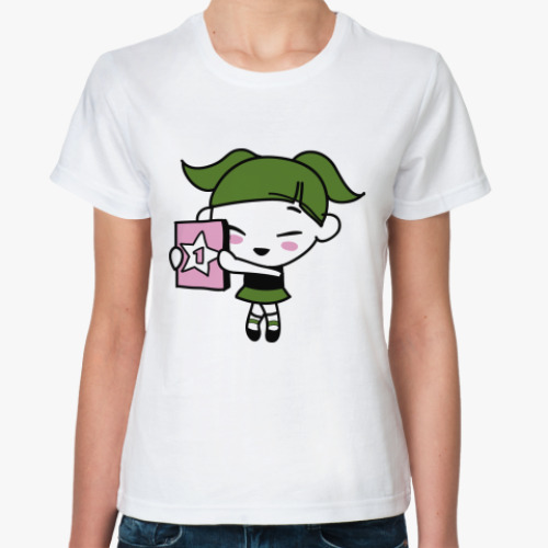 Классическая футболка с принтом '№1'