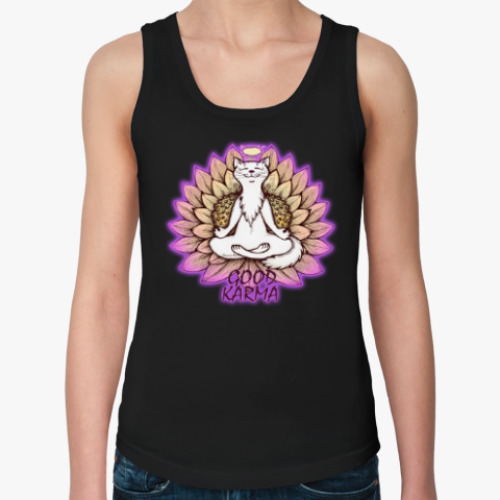 Женская майка с принтом Хорошая карма