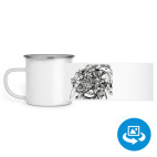 Кружка металлическая белая (круговая запечатка)