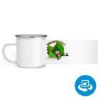 Кружка металлическая белая (круговая запечатка)