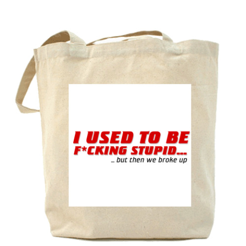Сумка шоппер с принтом I used to be stupid