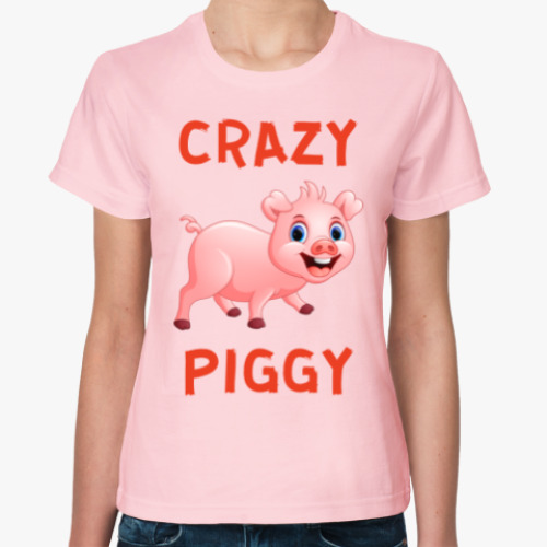 Женская футболка CRAZY PIGGY