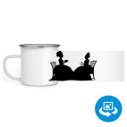 Кружка металлическая белая (круговая запечатка)