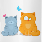Котики с бабочками