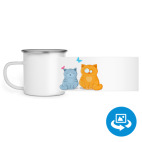 Кружка металлическая белая (круговая запечатка)