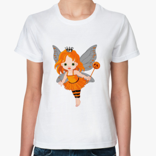 Классическая футболка с принтом  Фея