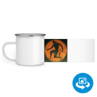 Кружка металлическая белая (круговая запечатка)