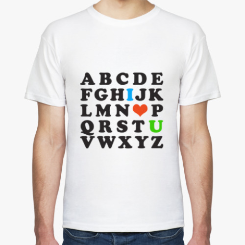 Футболка с принтом I love you