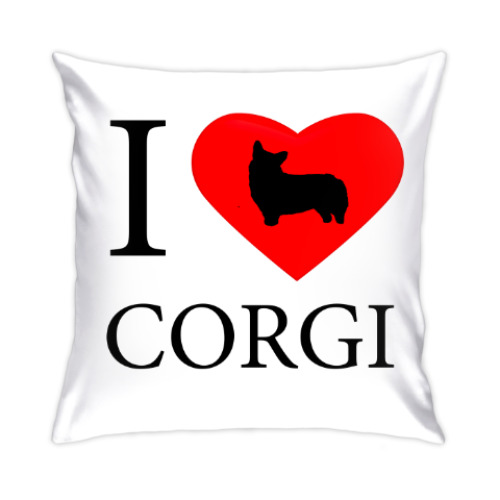 Подушка  I love Corgi