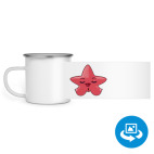 Кружка металлическая белая (круговая запечатка)