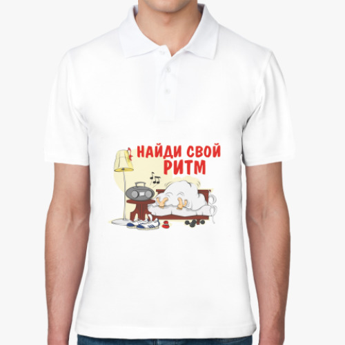 Рубашка поло с принтом Найди свой ритм