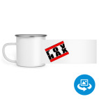 Кружка металлическая белая (круговая запечатка)