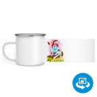 Кружка металлическая белая (круговая запечатка)