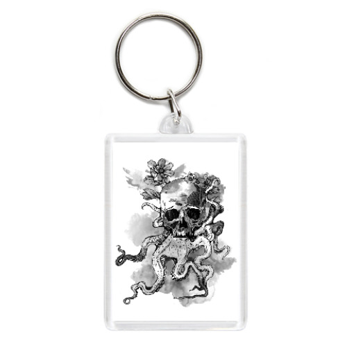 Брелок с принтом Череп-кальмар