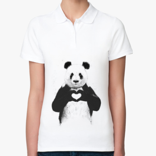 Женская рубашка поло Панда