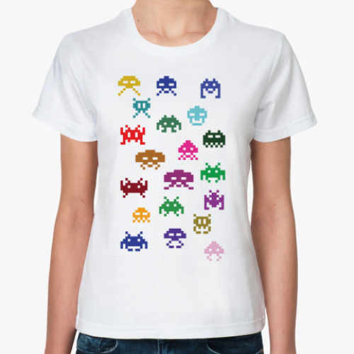 Классическая футболка Space invaders