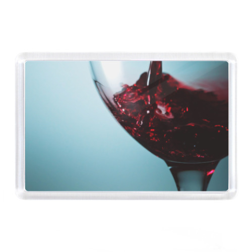 Магнит с принтом Бокал вина