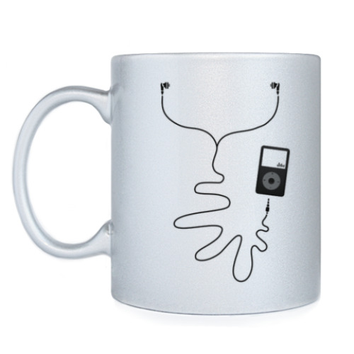 Кружка с принтом Музыка - моя жизнь