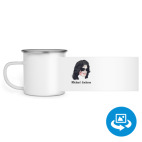 Кружка металлическая белая (круговая запечатка)