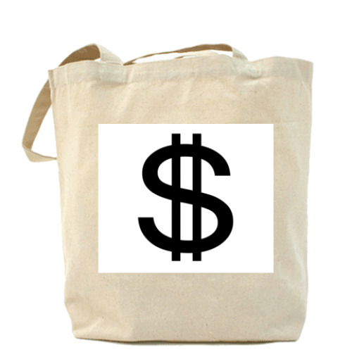 Сумка шоппер с принтом Символ доллара
