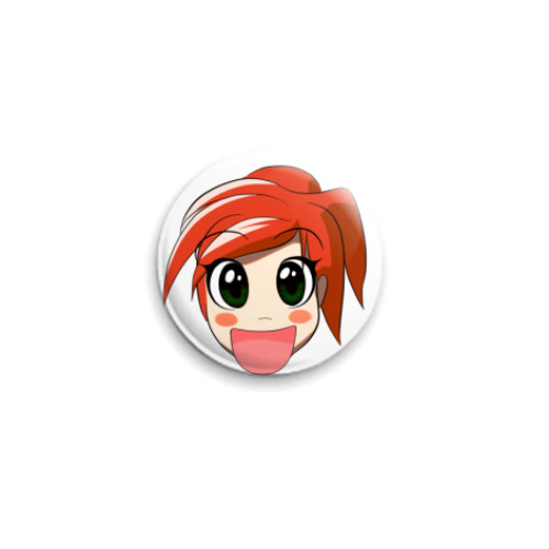 Значок 25мм с принтом Счастье