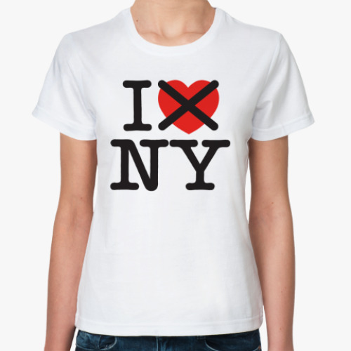 Классическая футболка Я не люблю NY