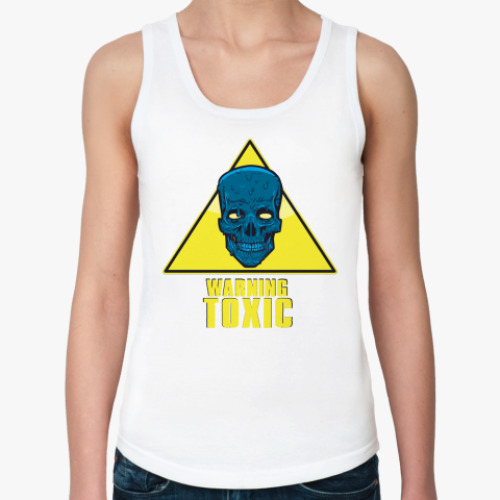 Женская майка с принтом Warning toxic