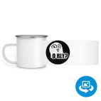 Кружка металлическая белая (круговая запечатка)