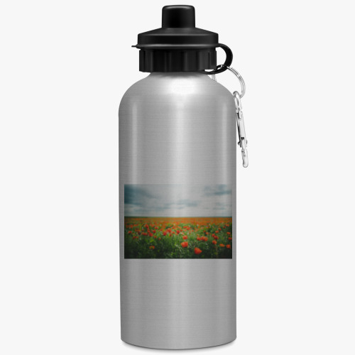 Бутылка с карабином (500 мл) с принтом Лето