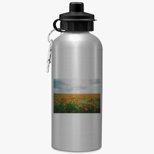 Бутылка с карабином (500 мл) с принтом Лето