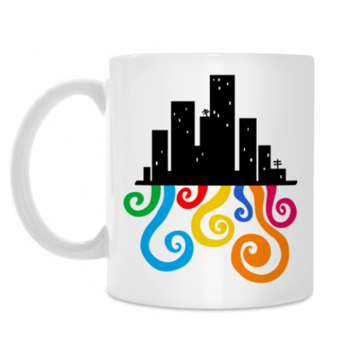 Кружка с принтом Город