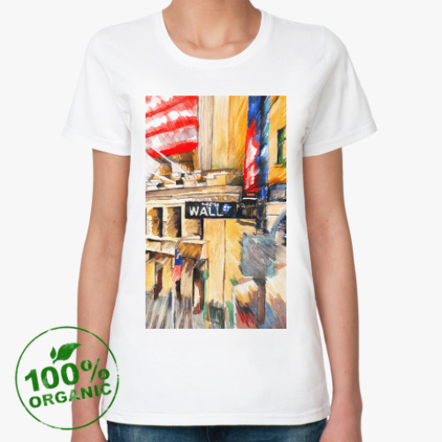 Женская футболка из органик-хлопка Уолл стрит