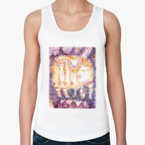 Женская майка с принтом Слоник в цирке