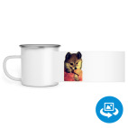 Кружка металлическая белая (круговая запечатка)