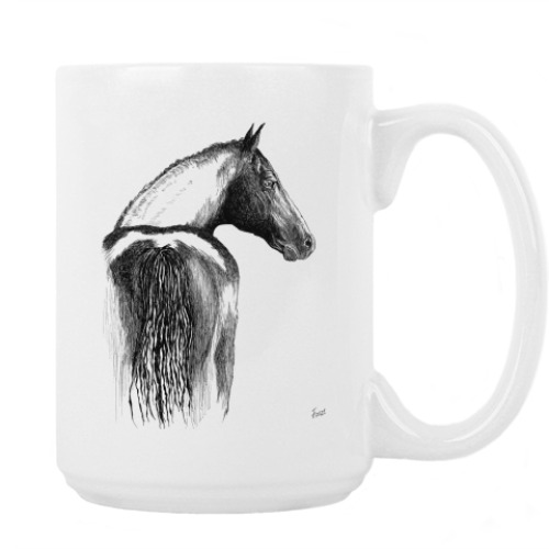 Кружка с принтом Конь