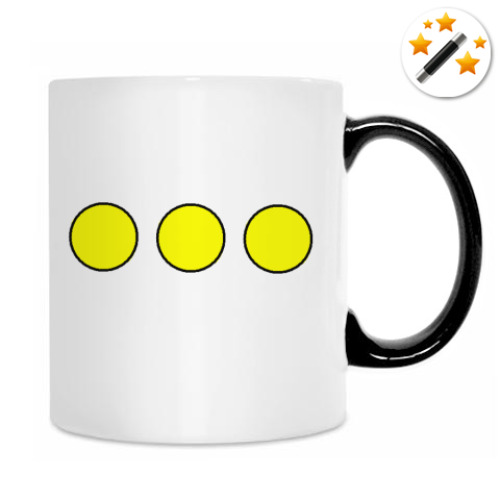 Кружка-хамелеон с принтом pacmen