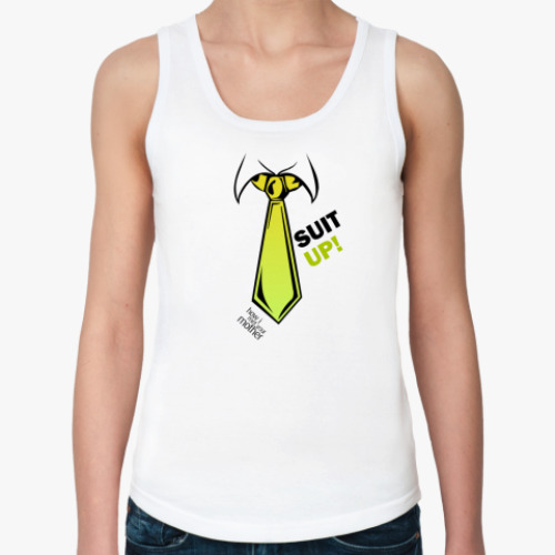 Женская майка с принтом  Suit up!