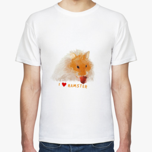 Футболка с принтом Я люблю Хомяка